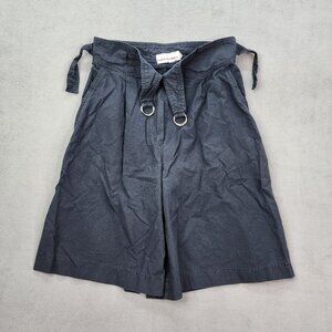 Vintage 1980s Parsons Place High Waisted Shorts Women's Size 13/14 Black